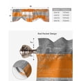 thumbnail image 4 of Tie Up Valance Curtain for Kitchen,Orange Gradient Oil Painting Style Rod Pocket Short Curtains Adjustable Tie-Up Shade Valances,Gray Color Block Window Treatment for Bathroom Living Room Bedroom, 4 of 8