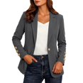 thumbnail image 6 of Breezora Women's Long Sleeve Single Button Blazer Work Suit Coat Casual Fall Office Jackets for Women, 6 of 7