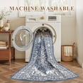 thumbnail image 3 of UERMEI 8x10 Washable Area Rugs for Living Room, Modern Vintage Printed Rug, Vacuum-Friendly, Non Slip Indoor Rug for Bedroom Dining Room Home Decor Carpet, Blue, 3 of 8