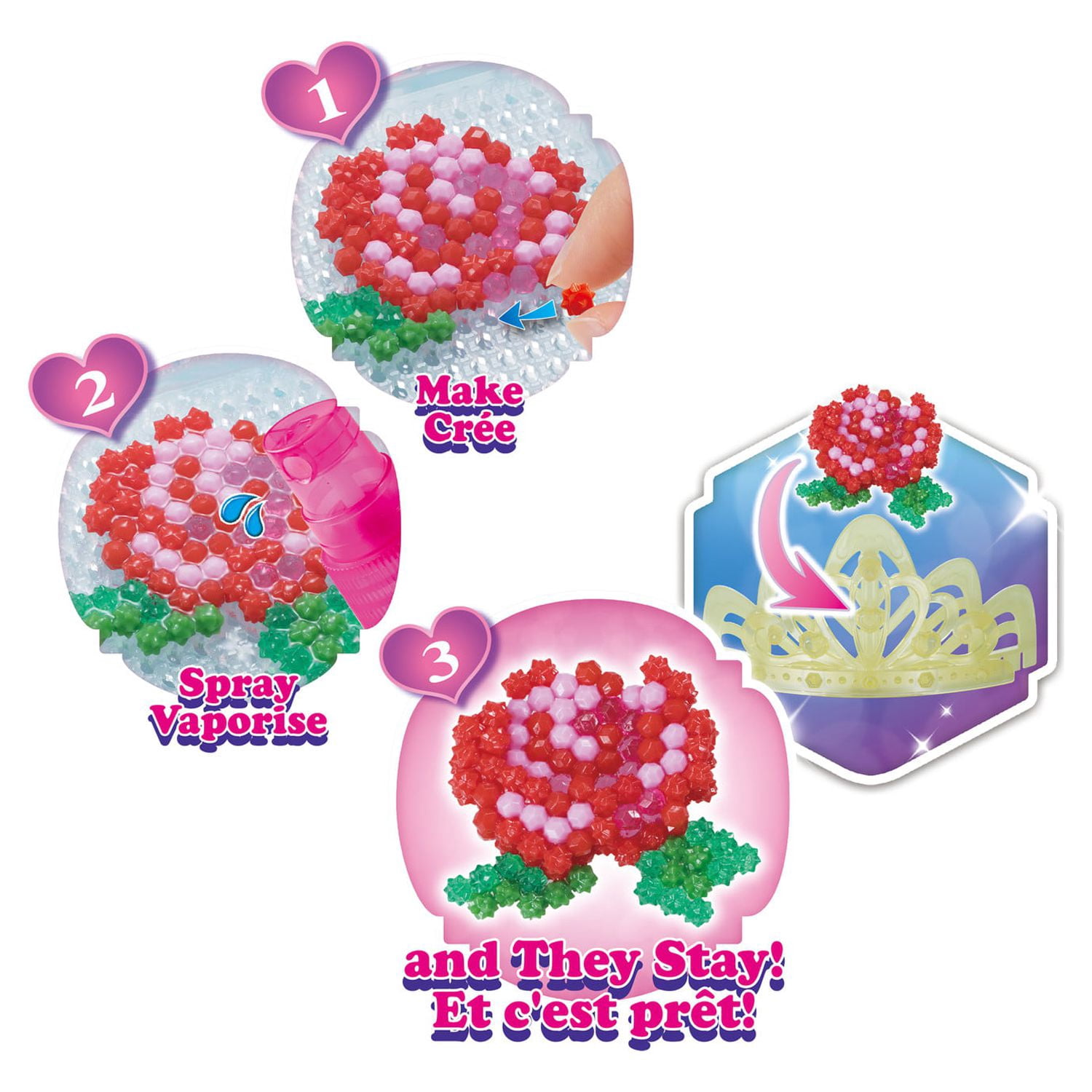 Aquabeads Disney Princess Tiara Set, Kids Crafts, Beads, Arts and Crafts, Complete Activity Kit for 4+