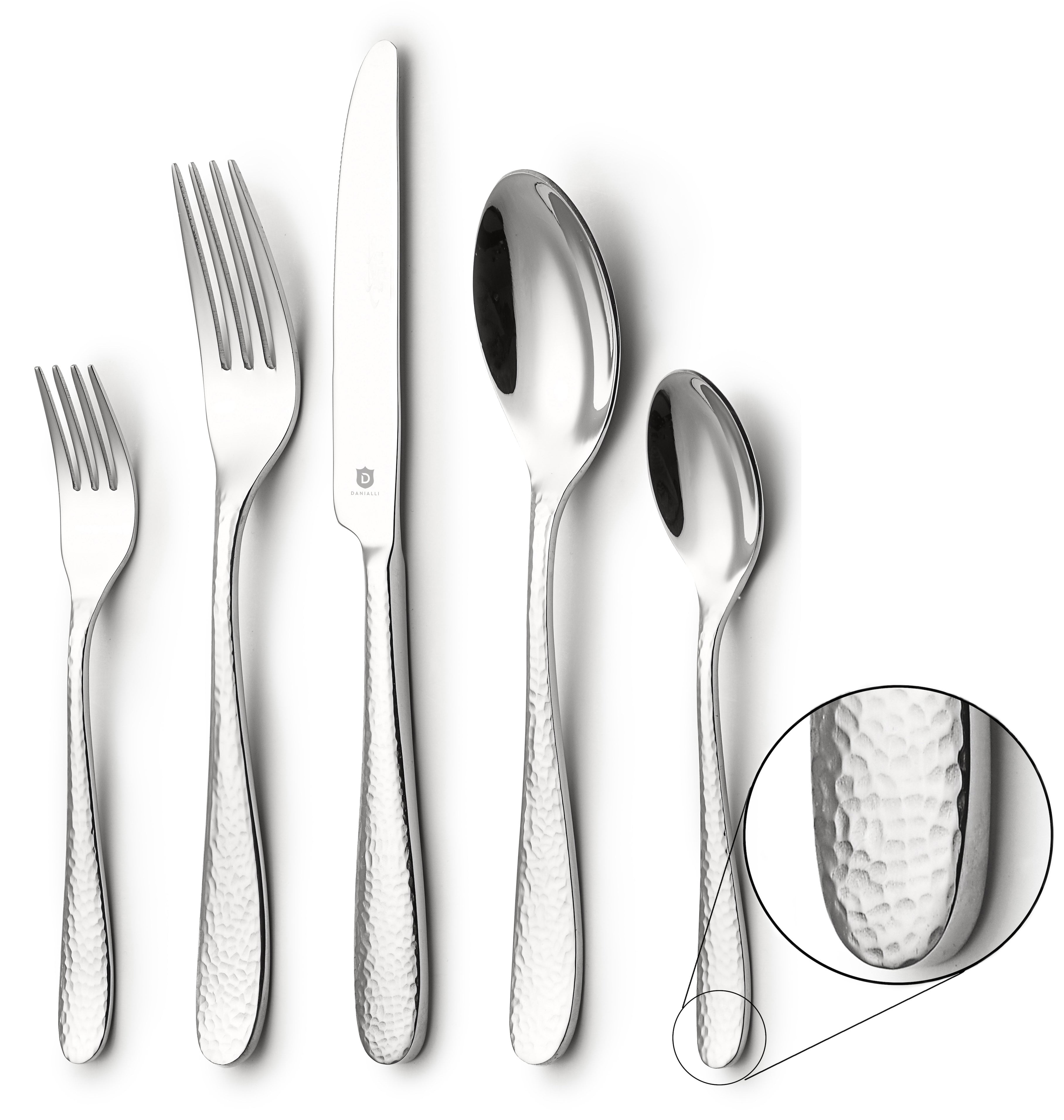 10 Stainless Steel Elegant Flatware Set 20 Pieces for 4 person Silverware 18 