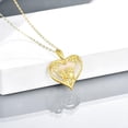 thumbnail image 4 of 14K Real Gold Sister Necklace for Women - Heart Mother Pendant Jewelry for Brother - Mothers Day Birthday Gifts for Mom Friends, 4 of 10