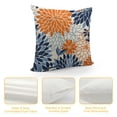 thumbnail image 4 of COMIO Navy Blue Burnt Orange Pillow Covers,Fall Colored Dahlia Flower Throw Pillows Case,Autumn Decorative Square Cushion Covers Farmhouse Outdoor Decor for Home Couch Sofa Bed, 4 of 5