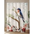 thumbnail image 4 of Fsddascl Spring Bird Branch Shower Curtain Set - 36" x 78" Washable Bathtub Curtain with 12 Hooks, Farmhouse Vintage Botanical Floral Waterproof Fabric Stall Shower Curtains for Bathroom/Bathtub, 4 of 6