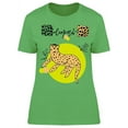 thumbnail image 1 of Leopard And Leaves T-Shirt Women -Image by Shutterstock, Female Large, 1 of 2