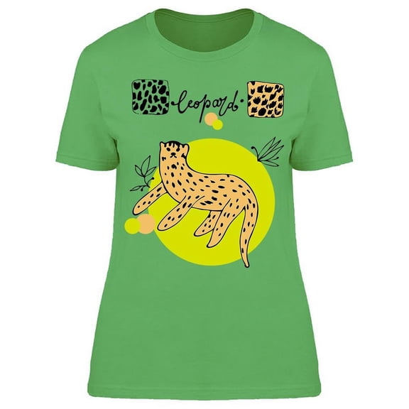 Leopard And Leaves T-Shirt Women -Image by Shutterstock, Female Medium