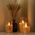 thumbnail image 4 of Velas Led GenSwin Vidrio Dorado con Control Remoto y Temporizador Luz Blanca Cálida Decoración del H, 4 of 7