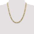 thumbnail image 5 of Avariah Diamonds Solid 10K Yellow Gold 7.7mm Concave Figaro Bracelet - 24" Chain, 5 of 8