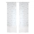 thumbnail image 2 of Cortina transparente bordada, cortina de gasa de ventana semi sombreada para balcón, dormitorio, comedor, 100x250 cm, azul, 2 piezas Jumpingount LF0160-02B*2, 2 of 7