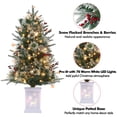 thumbnail image 3 of Goldensoil Pre-lit Mini Christmas Tree, Artificial 3ft Tabletop Christmas Tree, Style 2, 3 of 9