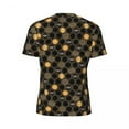 thumbnail image 6 of T Shirt For Men Nature Geometric T-Shirt Men Honeycomb Print Basic Gym T-Shirts Quick Dry Summer Har, 6 of 7