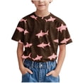 thumbnail image 1 of COM1950s Robe à Manches Courtes, Chemise Tendance pour Enfant T-Shirt Imprimé Col Rond Confortable Ample T-Shirt Blouse à Manches Courtes Hauts Décontractés, 1 of 9
