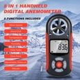 thumbnail image 3 of Yeacher 8 in 1 Handheld Digital Anemometer Wind Speed/Wind Chill/Temperature/Humidity/Heat Index/Dew Point/Barometric Pressure/Altitude Meter Digital Meteorograph with LCD Backlight, 3 of 8