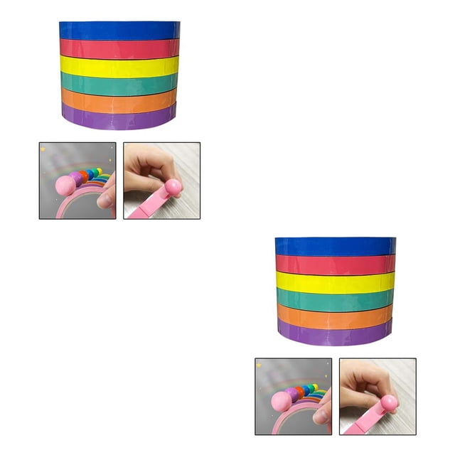 Riwesomey 6Pcs Sticky Ball Tape Decompression Toys Game Crafts for Home Supplies Color oscuro 2.4 cm 2piezas