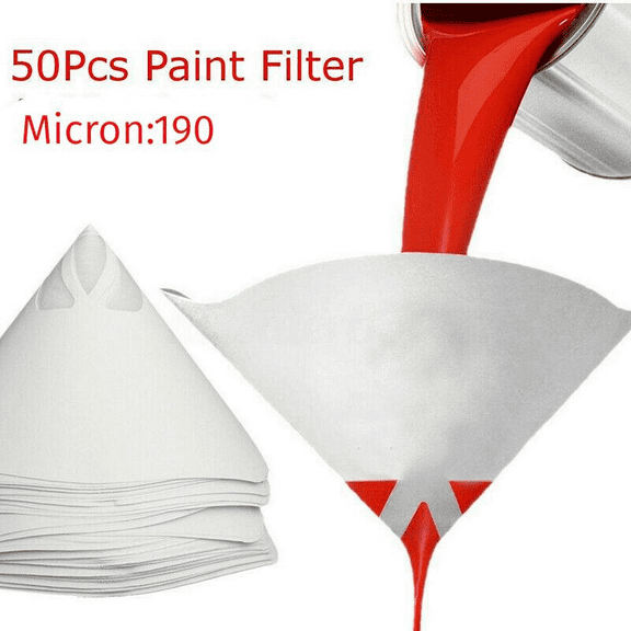 60 Filtres à Peinture Papier Coniques En Nylon - Maille 75, Dimensions 170x130 Mm