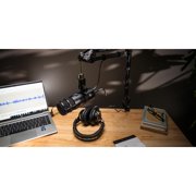 Audio-Technica AT2040USB Hypercardioid Dynamic Podcast USB Microphone, Black Bundle