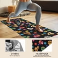 thumbnail image 4 of Black Colorful Skull Flower Hat Pattern Hot Yoga Mat Towel Non Slip for Hot Yoga - Quick-Drying Yoga Mat Cover with 4 Corner Pockets with Travel Bag - Hot Yoga Towel Non Slip 74"x26", 4 of 6