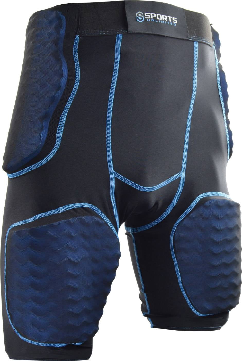 Hard Thigh Pads Sports Unlimited Adult 7 Pad Integrated Football Girdle 