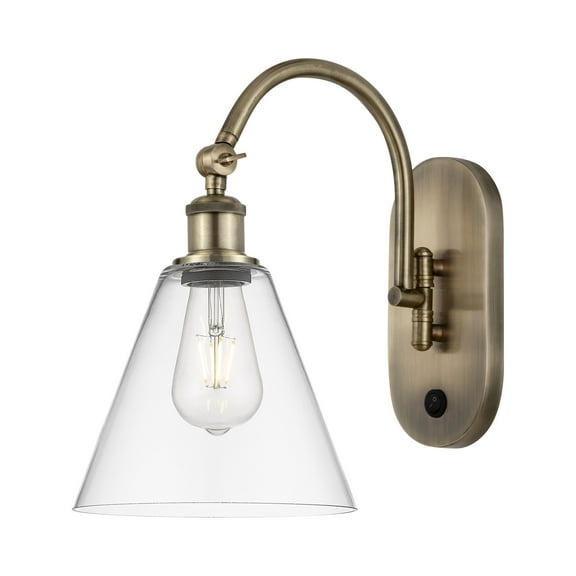 Innovations Lighting 518-1W-AB-GBC-82 Berkshire 14" Tall Wall Sconce - Brass