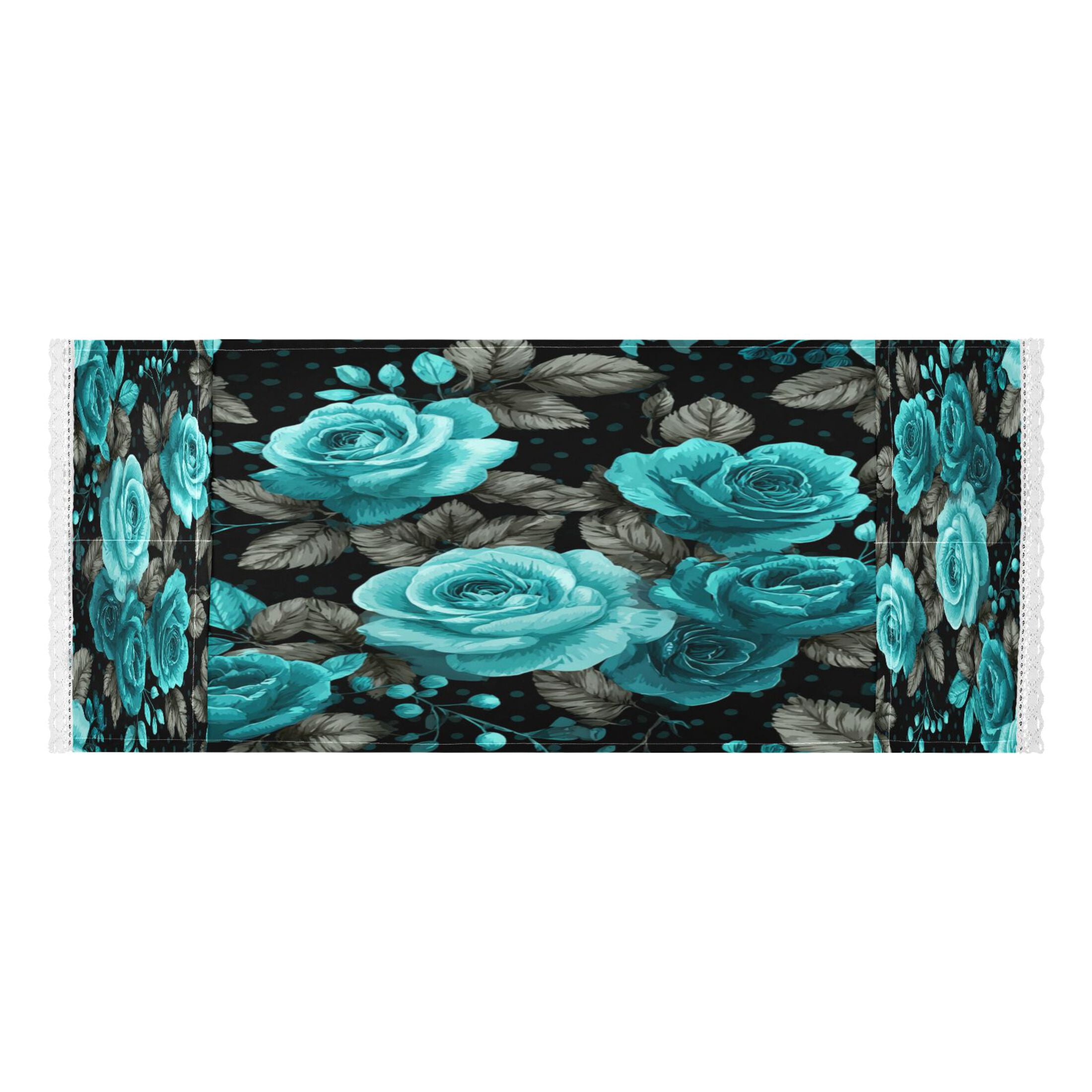 Wobogo Vintage Teal Rose Washing Machine Cover Dustproof Washer Dryer Cover Waterproof Laundry Room Decorative Protector