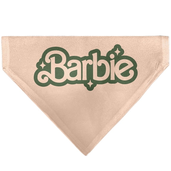 Barbie Pet Bandana California Dreamin Barbie Icons Script Collage Peach Olive Slip On Collar Bandana Only