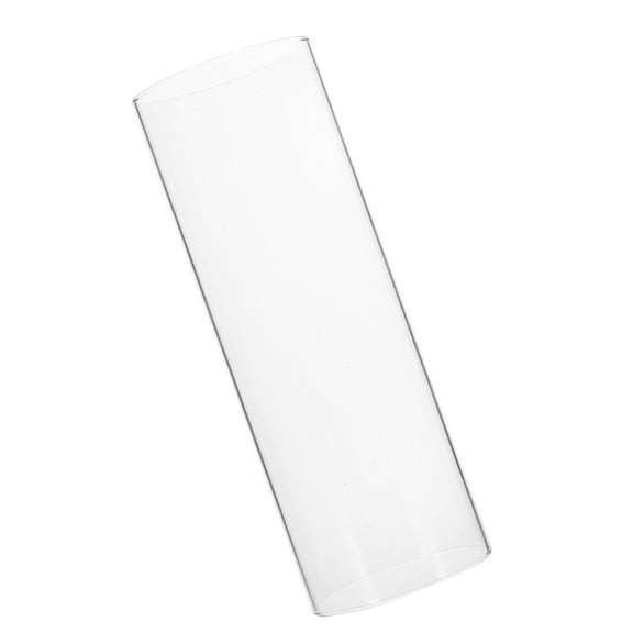 Hemoton Glass Candle Holder Sleeve Clear Glass Candle Shade Candle Chimney Glass Transparent Candle Holder Versatile Candle Cover Clear Candle Tube Shade
