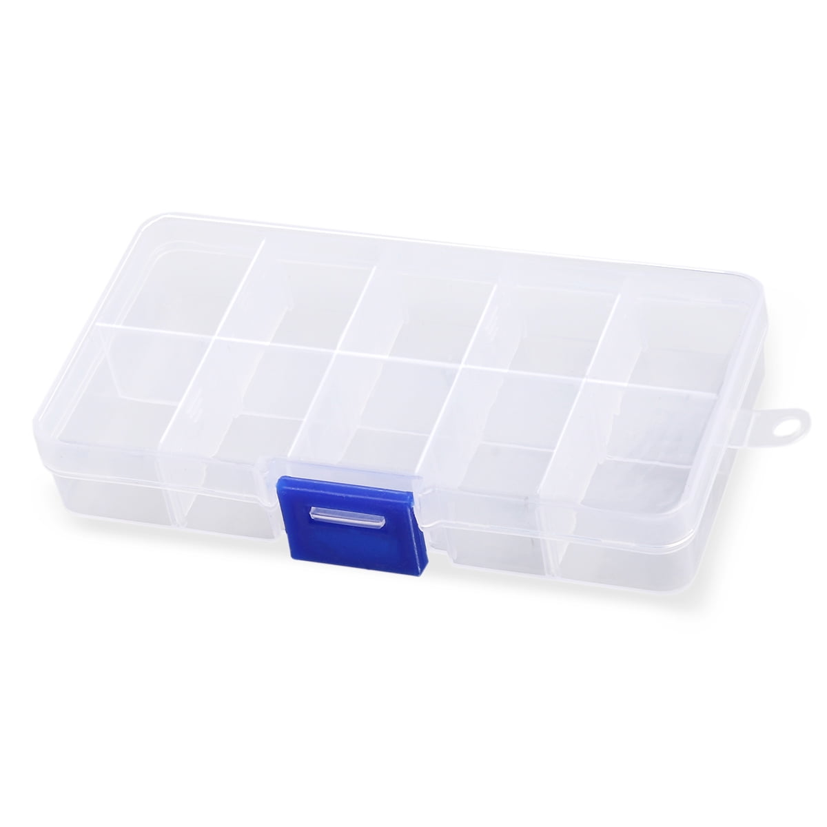 10-Grid Plastic Adjustable Jewelry Organizer Box Storage Container