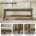 thumbnail image 4 of Vknow Furniture Speckled Multi-Tone Fabric Solid Wood Frame Storage Bench, Green, 300 lb Limit, 4 of 8