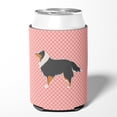 thumbnail image 2 of Caroline's Treasures BB3630CC Sheltie/Shetland Sheepdog Checkerboard Pink Can or Bottle Hugger, Can Hugger, multicolor, 2 of 5