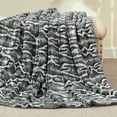 thumbnail image 5 of Home Soft Things Tip Printing Light Fauxfur Throw Meru Grey, 5 of 10