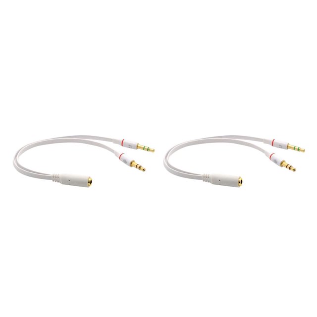 Bearachild 3.5mm Y Splitter 2 Jack a 1 Auriculares Micrófono Adaptador de audio Conector de cable Type2 NO2