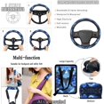 thumbnail image 5 of HUISEFOR Sea Turtle Car Seat Cover Full Set Suitable for Most Cars SUV Steering Wheel Cover Seat Belt Cover Garbage Can Air Vent Storage Bag Rear View Mirror Cover Car Coasters, 5 of 7