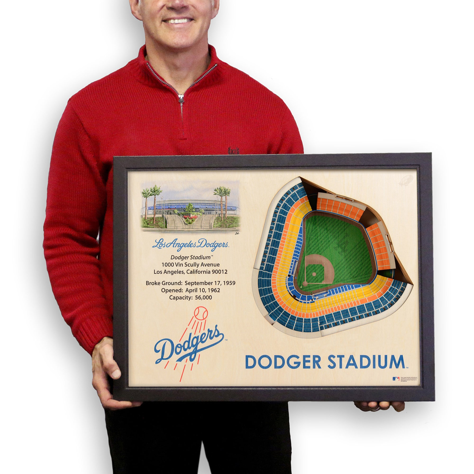 IDNA Los Angeles Dodgers 25.5" x 19.5" Dodger Stadium Stadium Views Wall Art