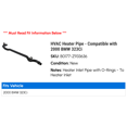 thumbnail image 2 of HVAC Heater Line - Compatible with 2000 BMW 323Ci, 2 of 2