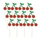 thumbnail image 1 of Paquete de 12 piezas en 1 con diseño de cerezas, para tartas de fiesta, con purpurina, para decoración de tartas, ideal para fiestas., 1 of 8