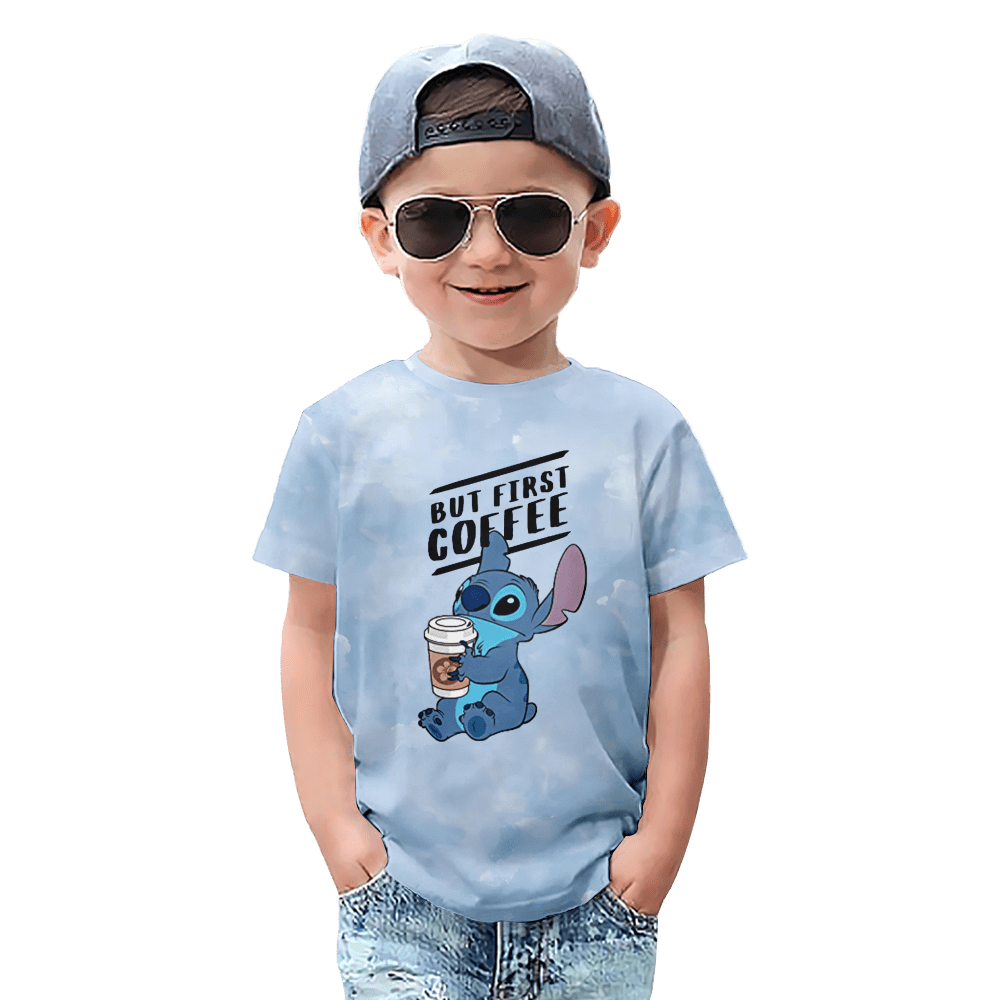 Little Boys T Shirt Lilo & Stitch Print Casual Shortsleeve Polyester O
