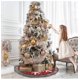 thumbnail image 3 of Faldas de árbol rojo para decoración del hogar faldas de árbol de Navidad, adornos a cuadros, decoración navideña, 3 of 4