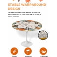 thumbnail image 6 of Fall Round Fitted Tablecloth with Elastic Thanksgiving Pumpkin Tablecloths It''s Fall Y''all Autumn Maple Leaves Table Cover for Kitchen Dinner Holiday Party Picnic Fits Tables up to 36-44 Diameter, 6 of 6