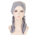 thumbnail image 4 of GILIGEGE Pre Tied Chemo Head Scarf for Women - Slip On Bandana Headwrap Caps Cancer Turban Sleep Hair Cover Hat Women Hat Hijab Hat with Hat Stretch Multicolor Solid Color Muslim Hijab Hat Base Hat, 4 of 4