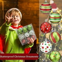 Neoyler 18 Pack Christmas Decorations Christmas Tree Decorations Painted Matte Plastic Ball Ornaments Easy Hanging Versatile Holiday Decor for Home Office Joyful Atmosphere Gift Choice 2.4in