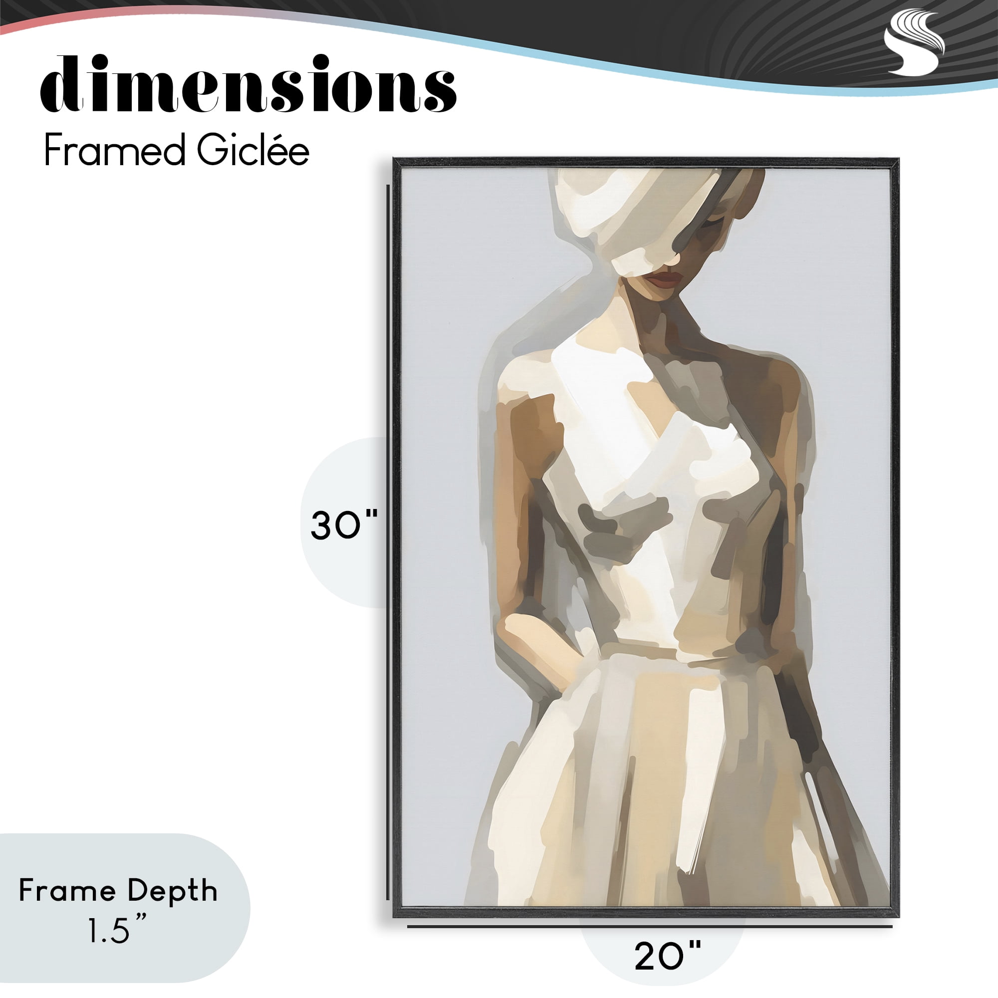 Stupell Industries Sophistication of the Muse Black Framed Giclee Art, design by Creative Studio