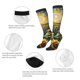 thumbnail image 3 of Fotbe Starry Sky Moon Sunflower Calcetas Divertidas Estampadas para Hombre y Mujer, Calcetas de Algodón hasta la Rodilla para Caminar, Correr, Enfermería y Embarazo, 3 of 6
