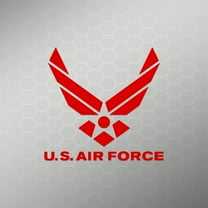 U.S. AIR FORCE Vinyl Decal Sticker Vinyl Decal Sticker|Cars Trucks Vans Walls Laptops|Red|6.75 In|KCD748
