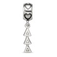 thumbnail image 3 of Sterling Silver RH-plate LogoArt Delta Delta Delta Vertical Letters Heart B, 3 of 4