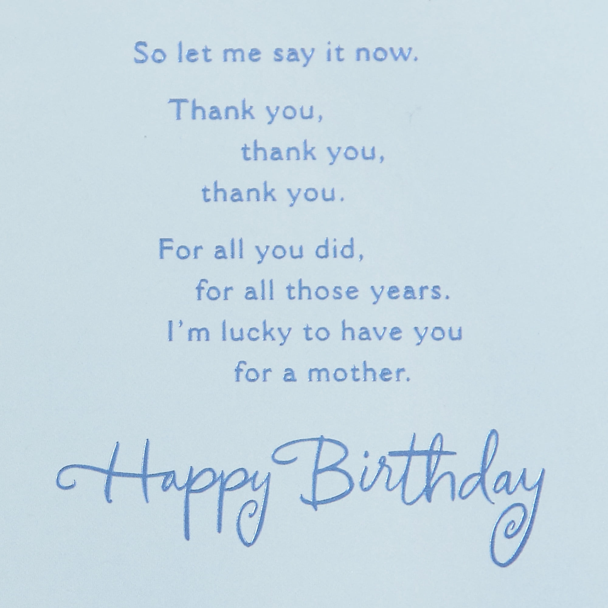 Hallmark Birthday Card for Mom (Many Thanks), 1 count