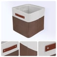 thumbnail image 2 of Unique Bargains Storage Cube Fabric Bin with Handles Dark Brown 11*11*11in, 2 of 6