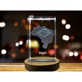 thumbnail image 3 of Brazil 3D Engraved Crystal 3D Engraved Crystal Keepsake/Gift/Decor/Collectible/Souvenir, 3 of 9