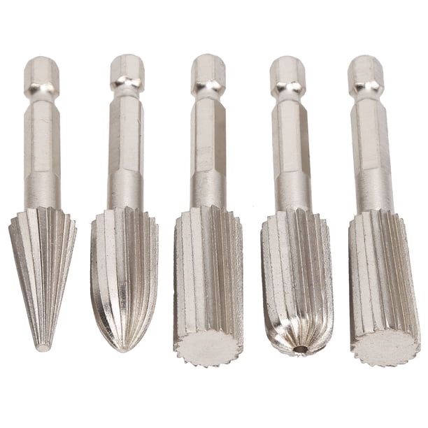 Juego de limas rotativas, 5 piezas, limas rotativas de 1/4 pulg., accesorio para limas rotativas, brocas para amoladoras, mejore su experiencia