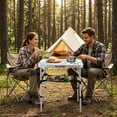 thumbnail image 2 of Yhuhwy Folding Camping Table, 2ft Small Portable Lightweight Aluminum Picnic Table with 3 Adjustable Heights for Indoor Outdoor Camp BBQ Beach (Tulip), 2 of 8