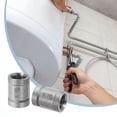 thumbnail image 5 of NPT 1/4"x1" 304 Stainless Steel Pipe Fittings, Coupling Pipe Connector Adapter Pipe Connection Accessories, Silver, 5 of 6